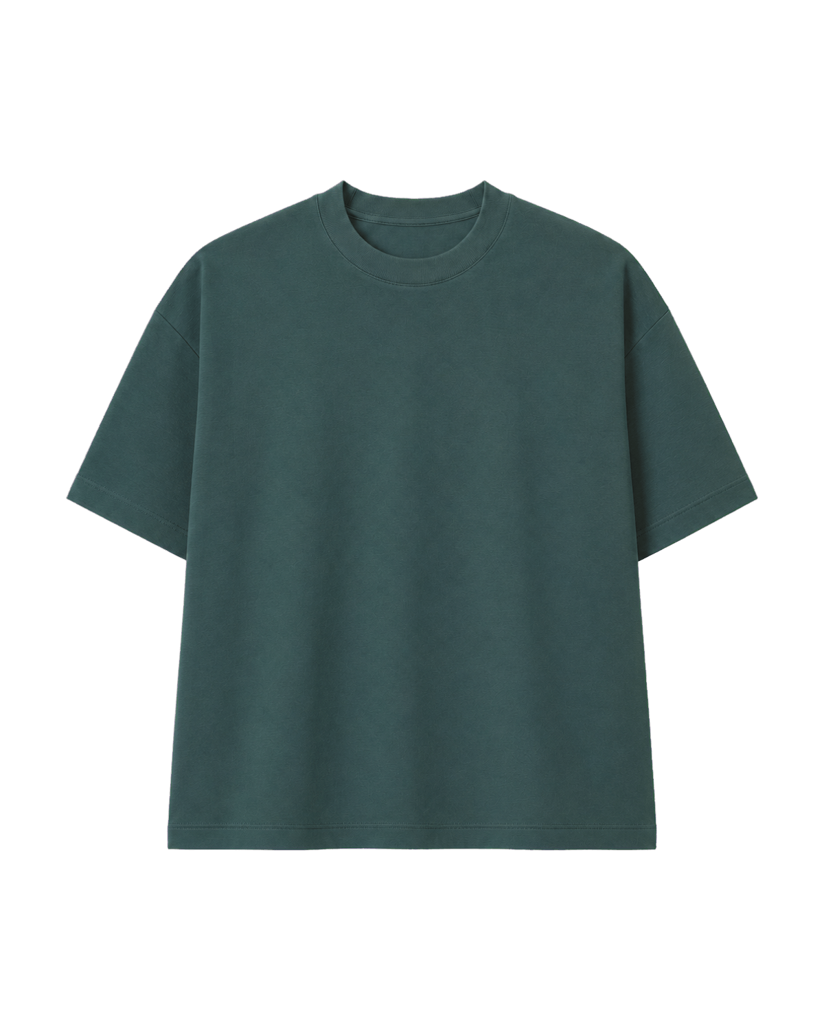 Dark green oversized crew-neck T-shirt.